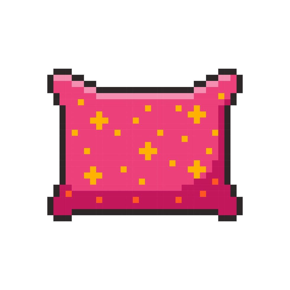 Pixel art Pillow game asset design vector