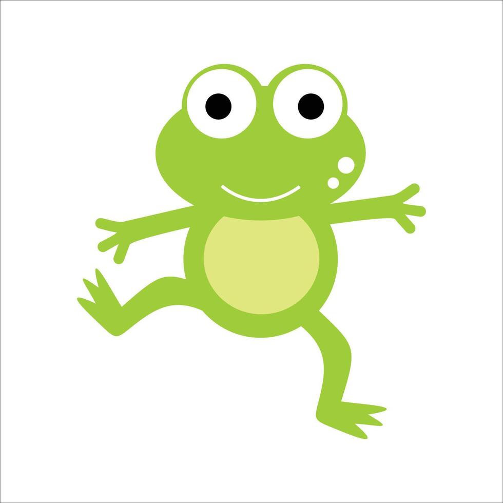cartoon frog character anthropomorphic mascot vector