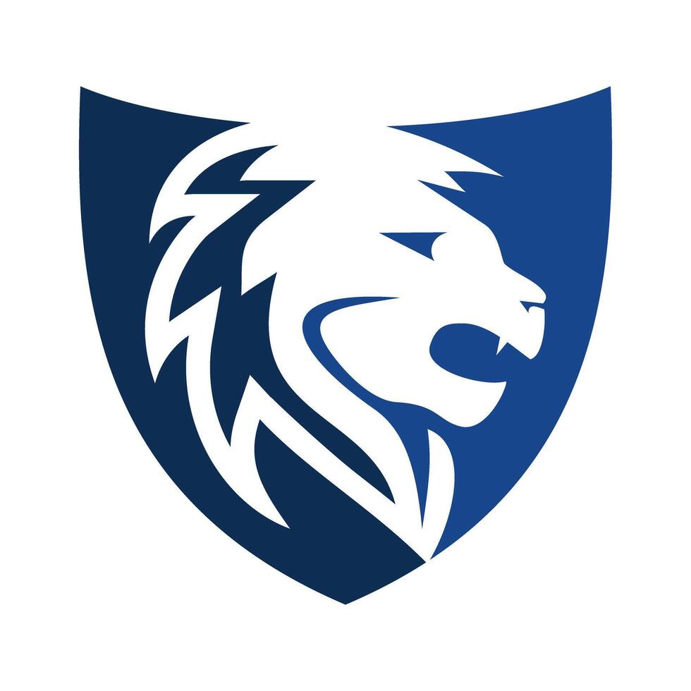 Lion shield logo icon template 1 vector