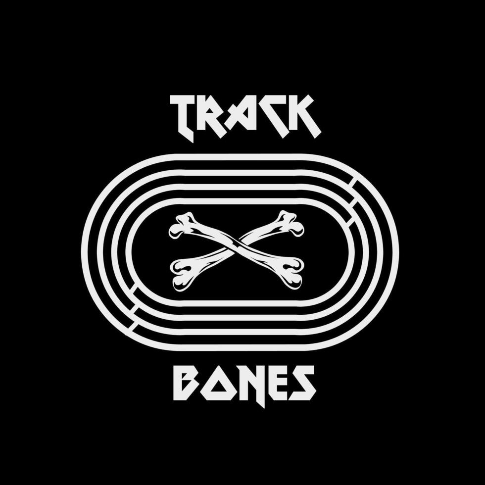 Track and Bones Athletic, Metal and Grunge Design Perfect for Print, Apparel, etc vector