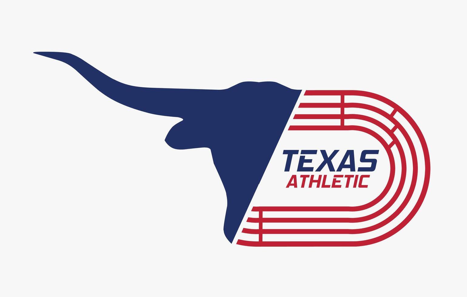 Texas Athletic with Longhorn in Vintage Design Perfect for Print, Apparel, etc vector