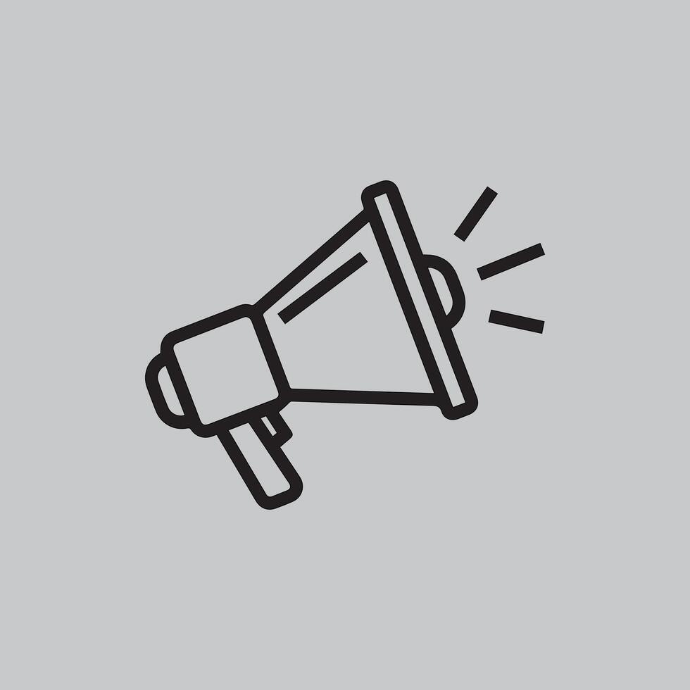 line megaphone graphic icon vector
