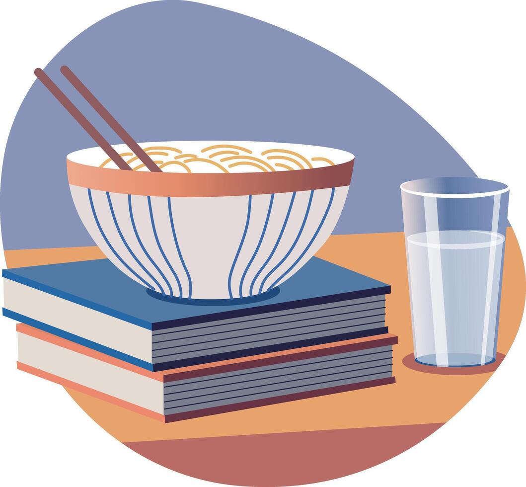A flat style illustration depicting a study break vector
