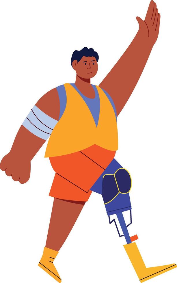 A flat style illustration showing accessible sport for everyone vector