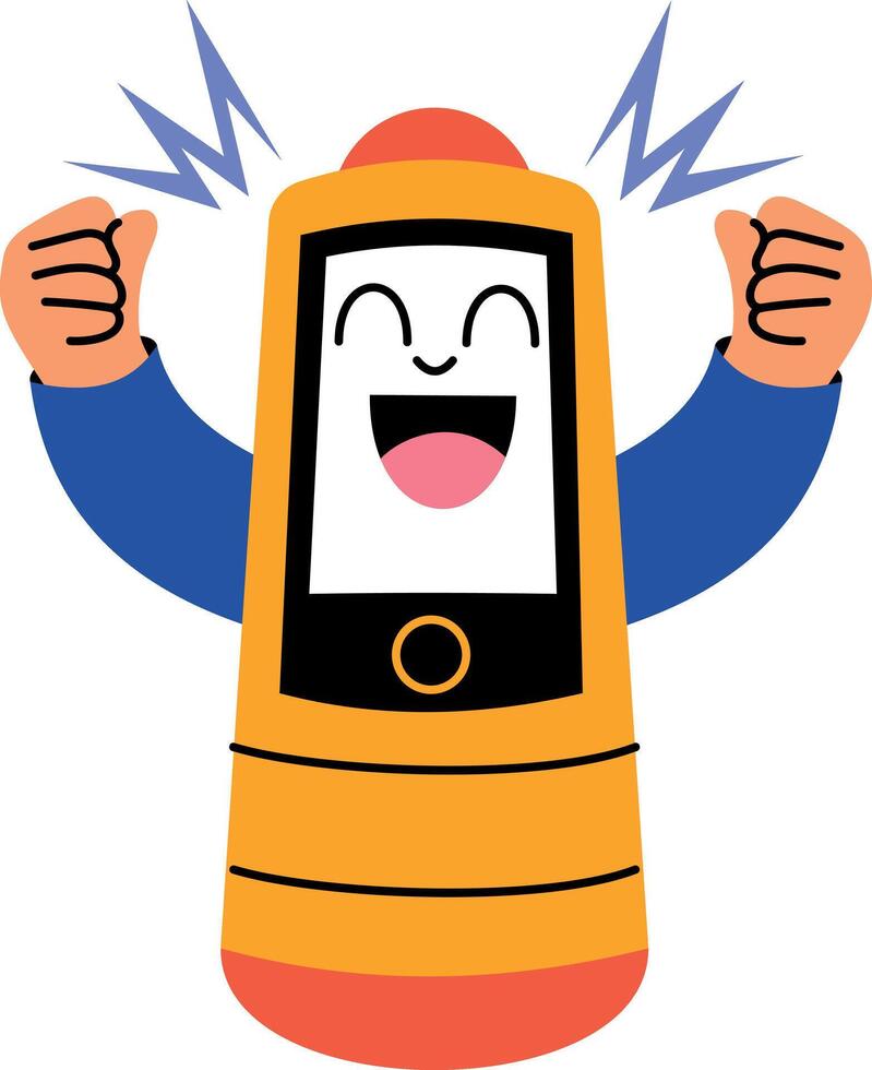 A flat style illustration showing an ai speaker vector