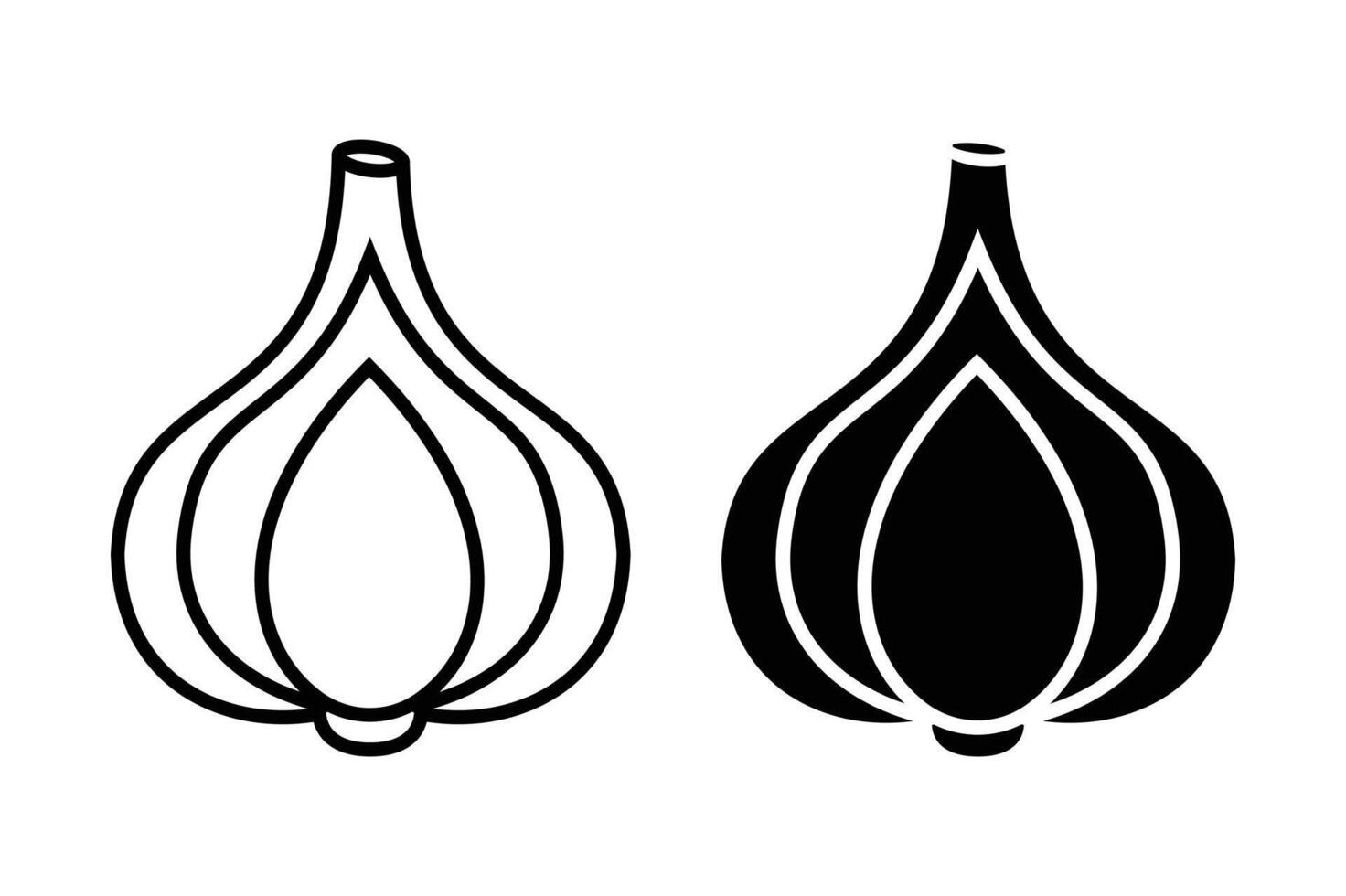 onion bulb icon set vector