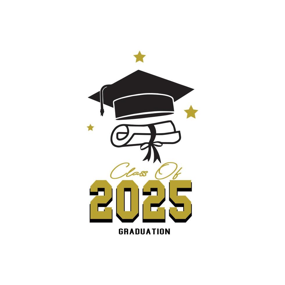 Class of 2025 congratulation graduation vector