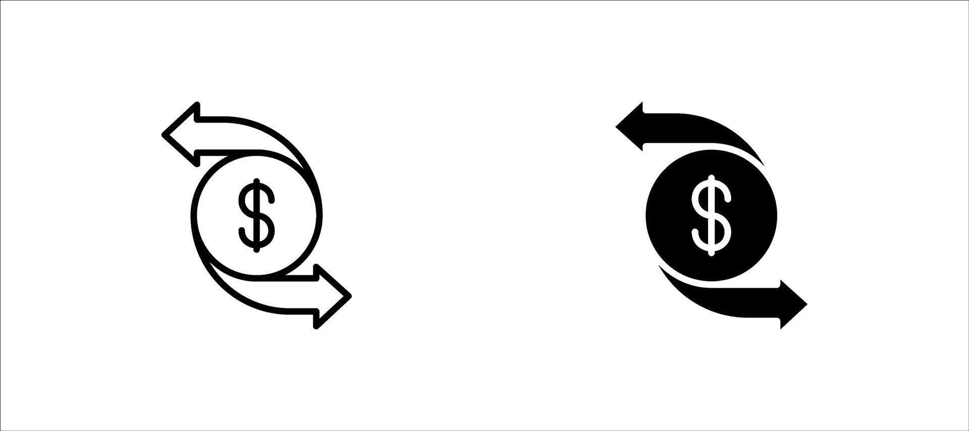 Money Transfer icon. sign for mobile concept and web design. illustration vector