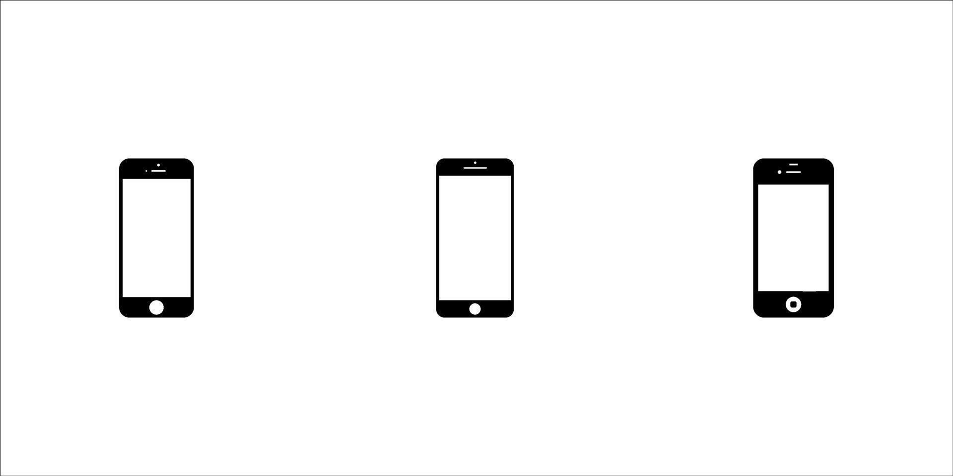 Smartphone Realistic Mockup White Display icon set. Mobile Phone With Buttons. UI UX Branding Detailed Mockup. Modern Phone Device Template Illustration vector