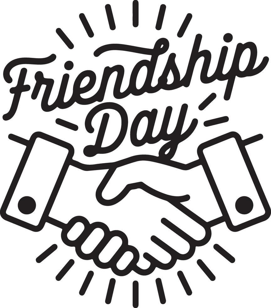 Trust and Unity Friendship Day Handshake Illustration vector