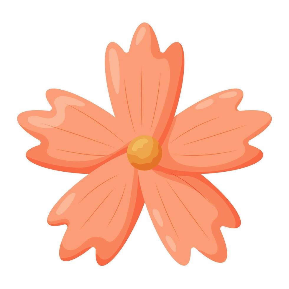 Cute Pastel Flower Flat illustration Art vector