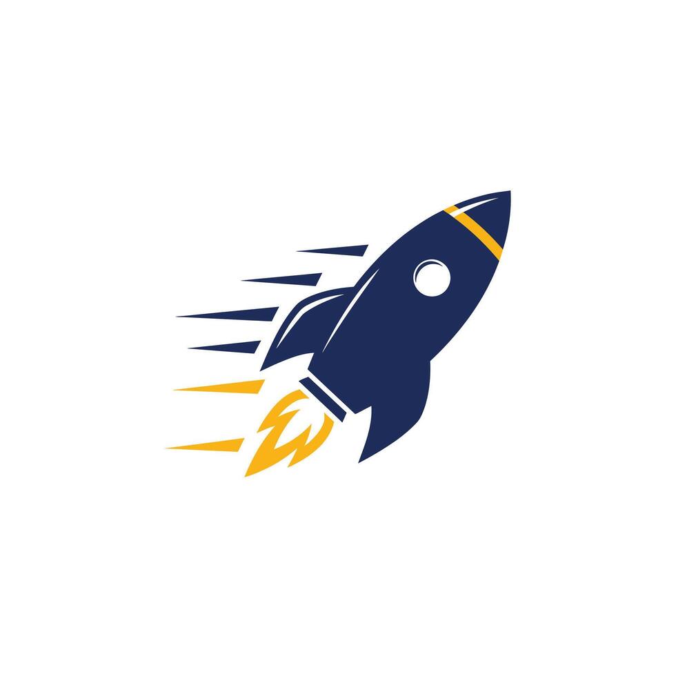 Rocket logo design vector