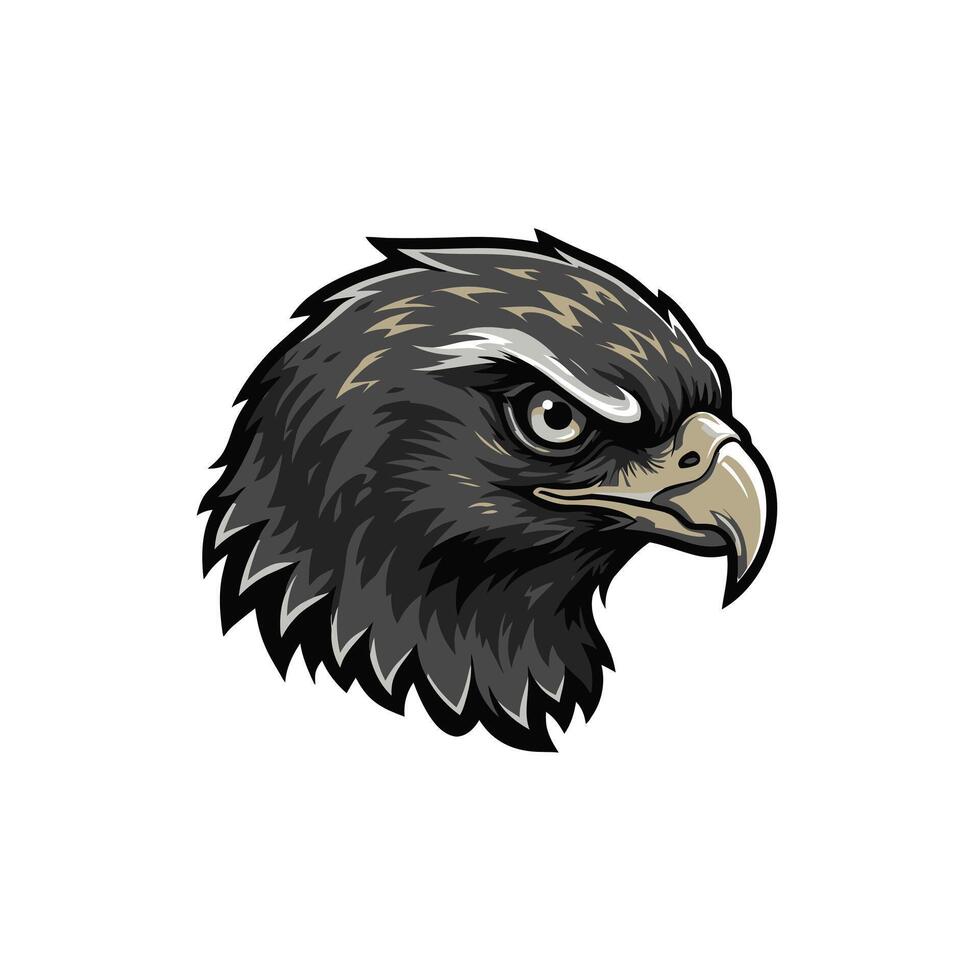 Multi color eagle head logo design vector
