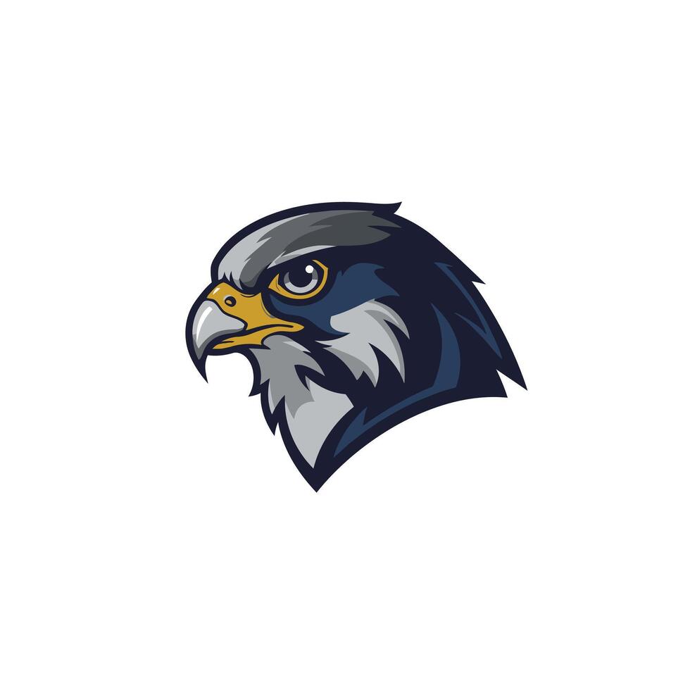Colorful eagle head logo design vector