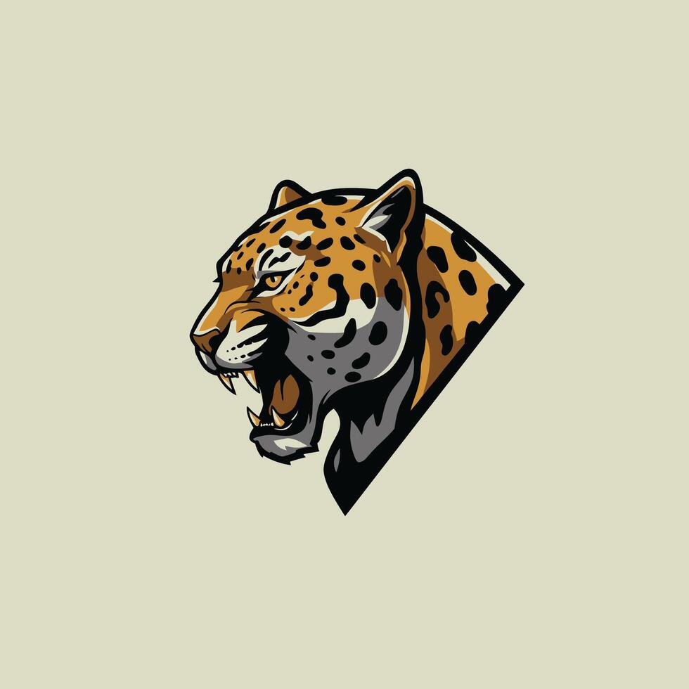 Jaguar head logo design vector