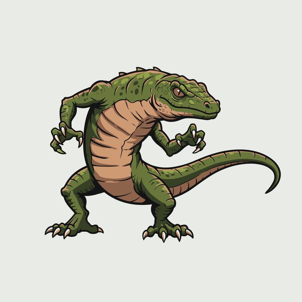 Cartoon crocodile logo design vector