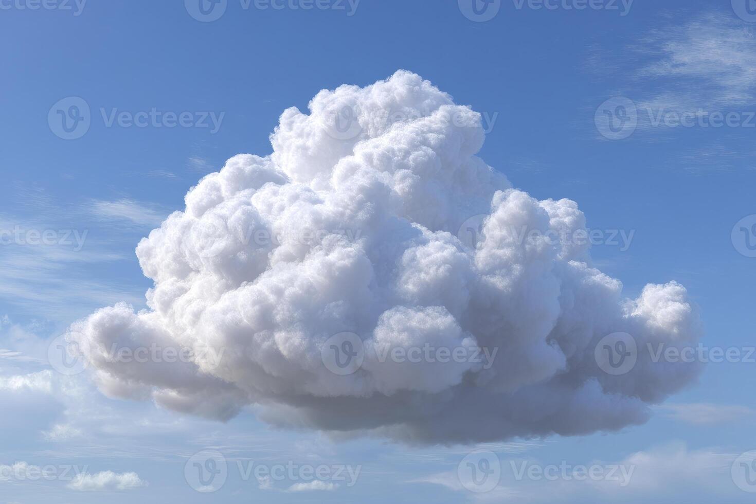 A large cloud is floating in the sky photo