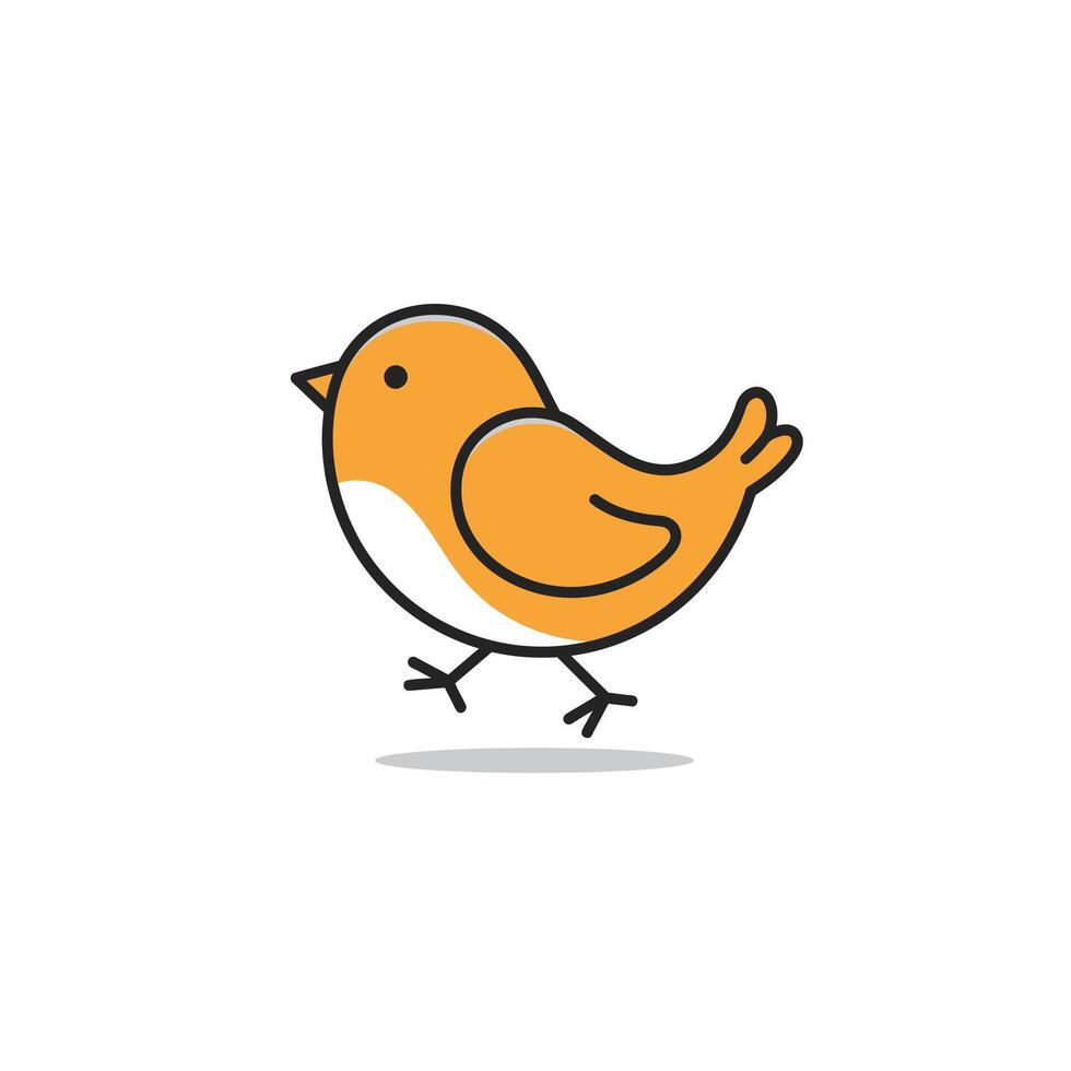 Cartoon bird logo design vector