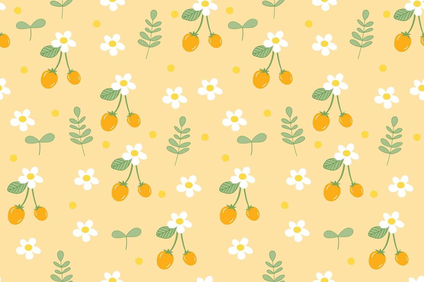 Floral straberry seamless pattern in damask ornament. Fall or Thanksgiving day background. autumn print with maple, leaves, foliage, berry. Cute colorful wrapping paper, textile design, wallpaper vector