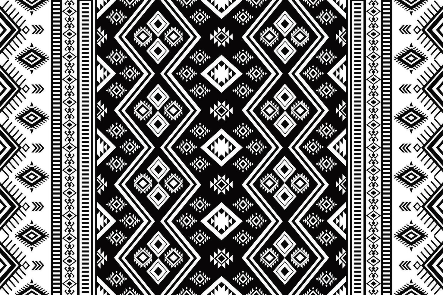 Geometric ethnic pattern seamless design for background or wallpaper. vector