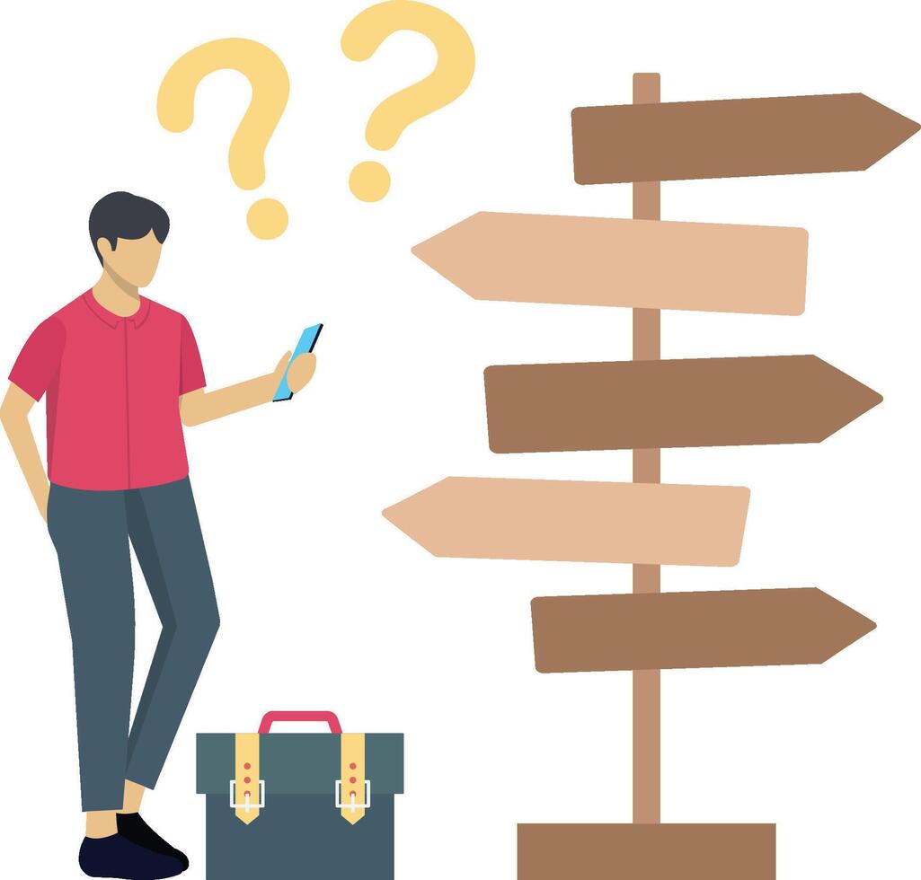 Choose The Right Way Illustration vector