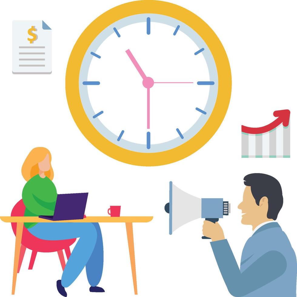 Flexible Hour Illustration vector