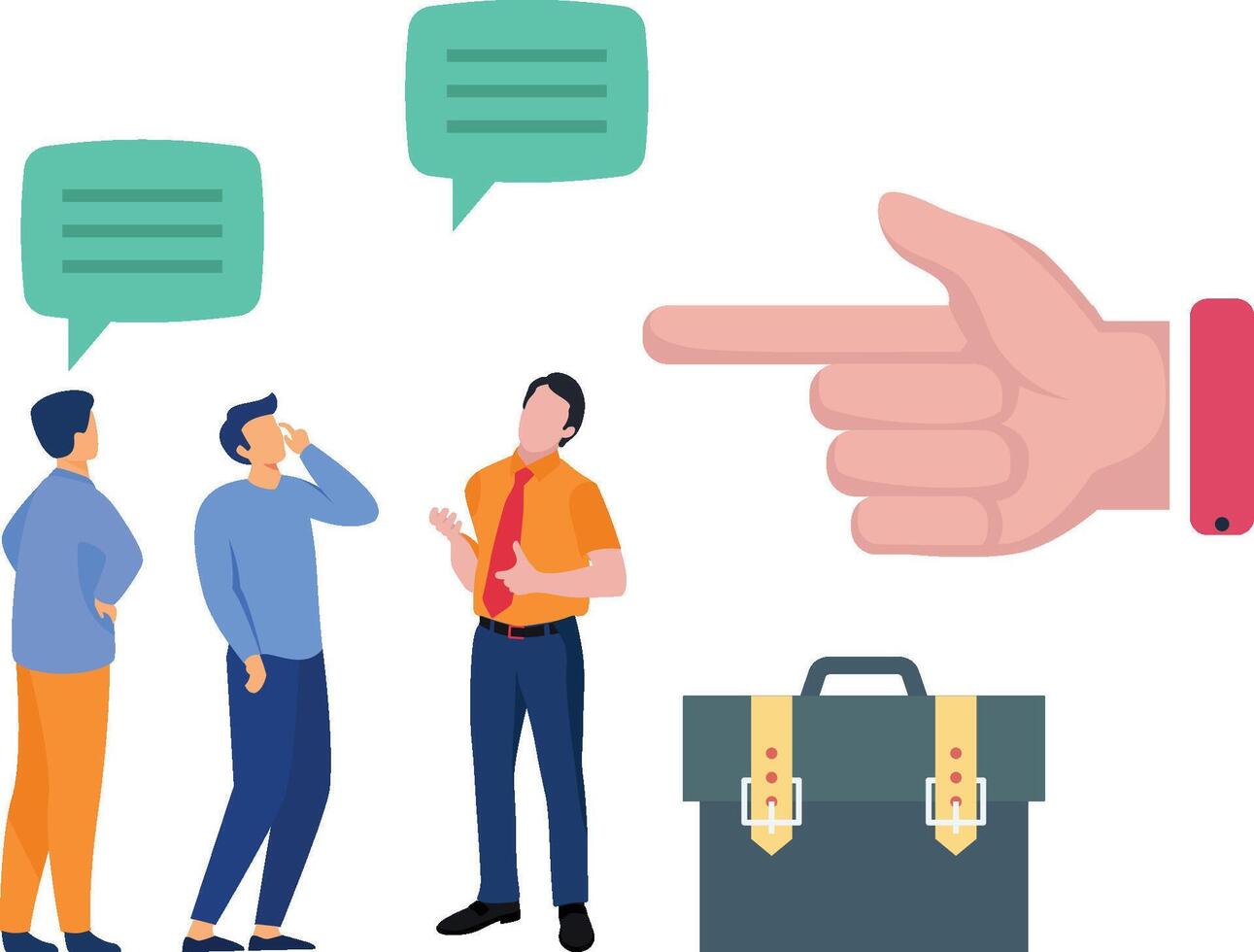 Employee Conflict Illustration vector