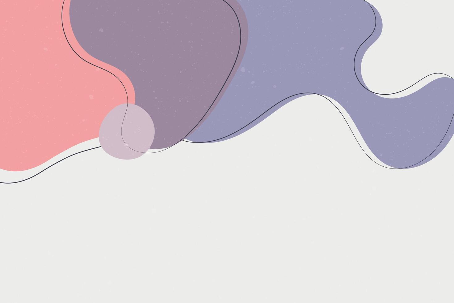 Soft hand-drawn wavy shapes background showcasing minimalist wavy art with hand-drawn style lines and muted colors vector