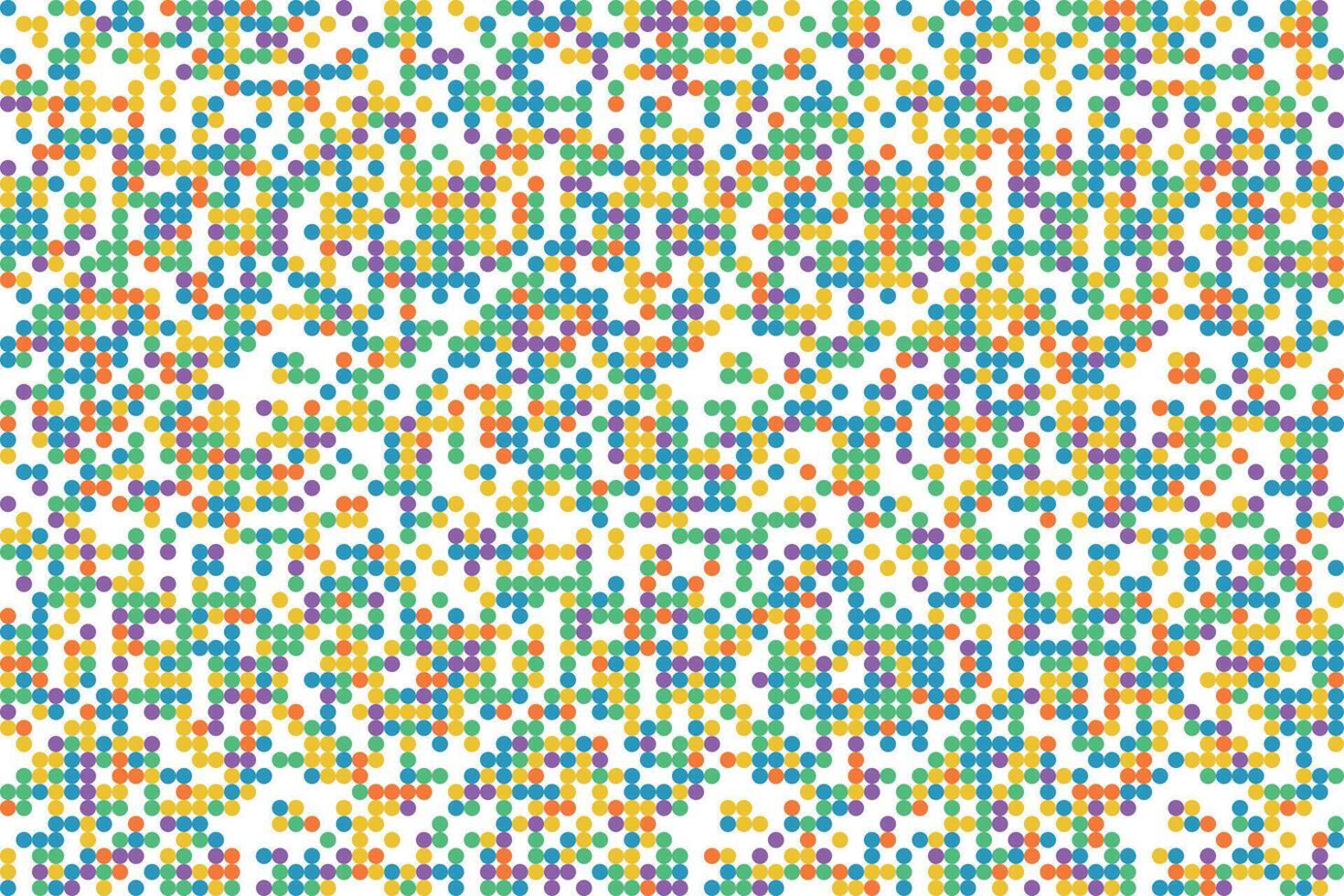 Dynamic mosaic design with scattered colorful dots, ideal for stylish backgrounds and prints vector