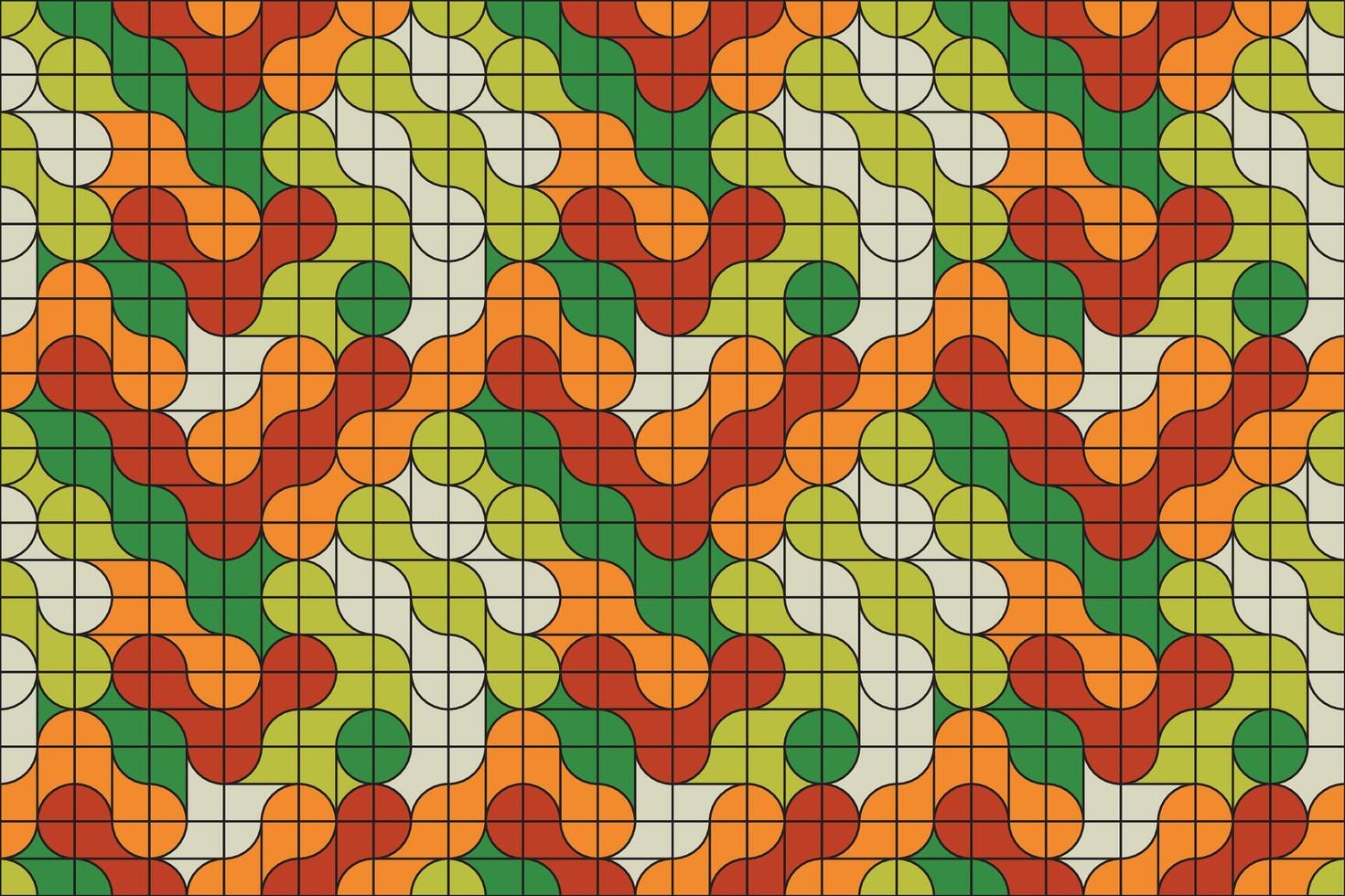 A creative abstract artwork featuring seamless retro metaball shapes, forming an elegant and geometric artistic pattern vector