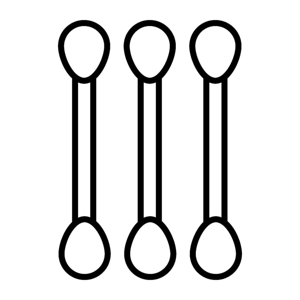Cotton Buds outline icon vector