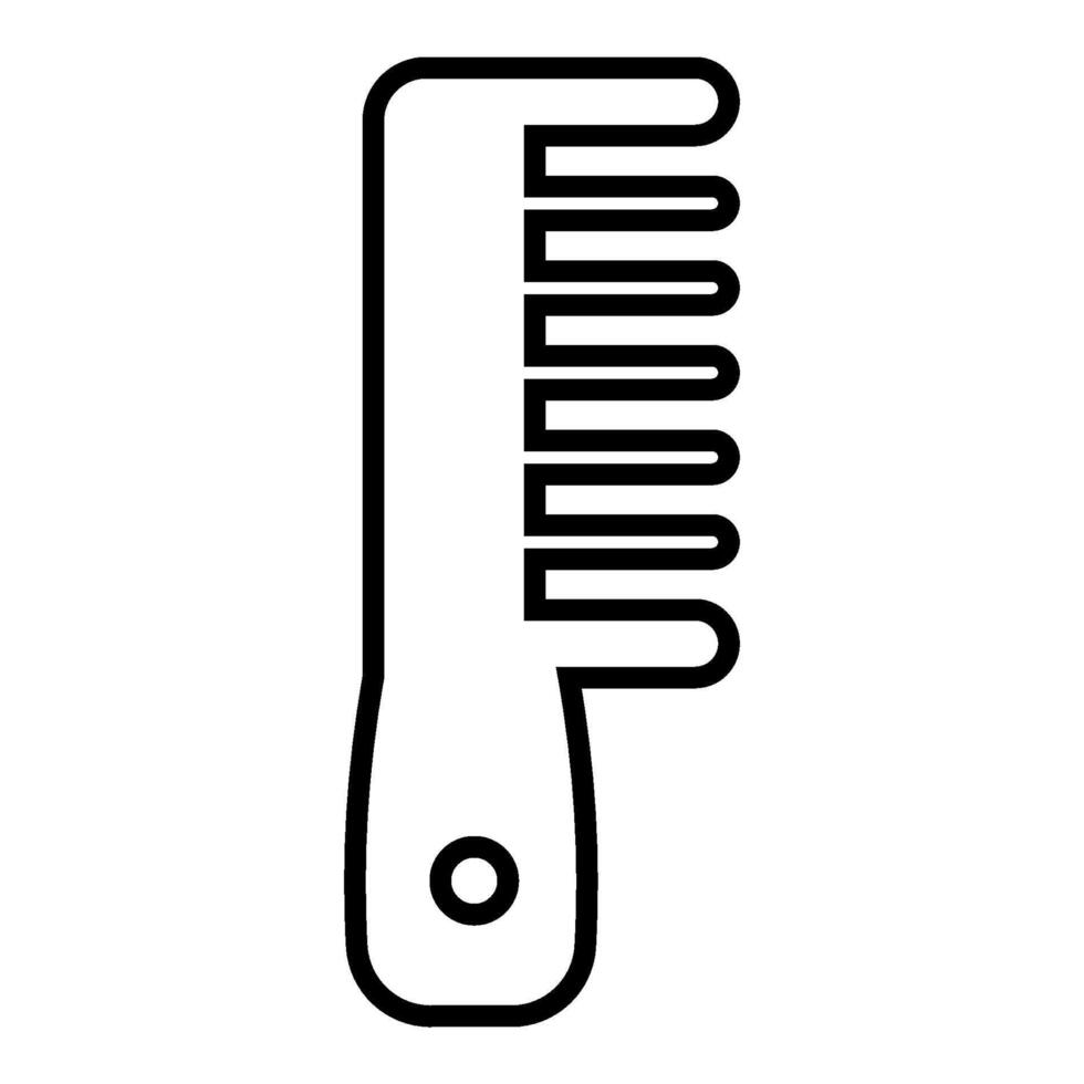Comb outline icon vector