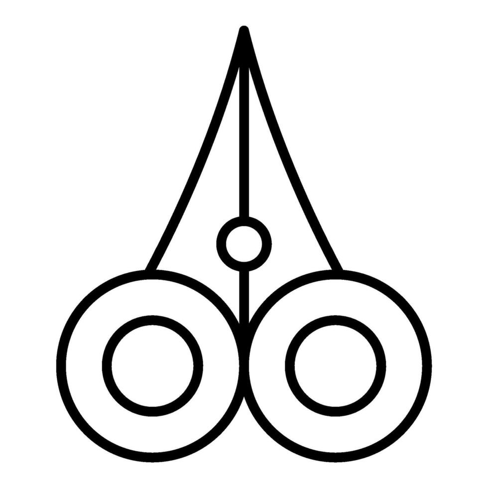 Scissors outline icon vector