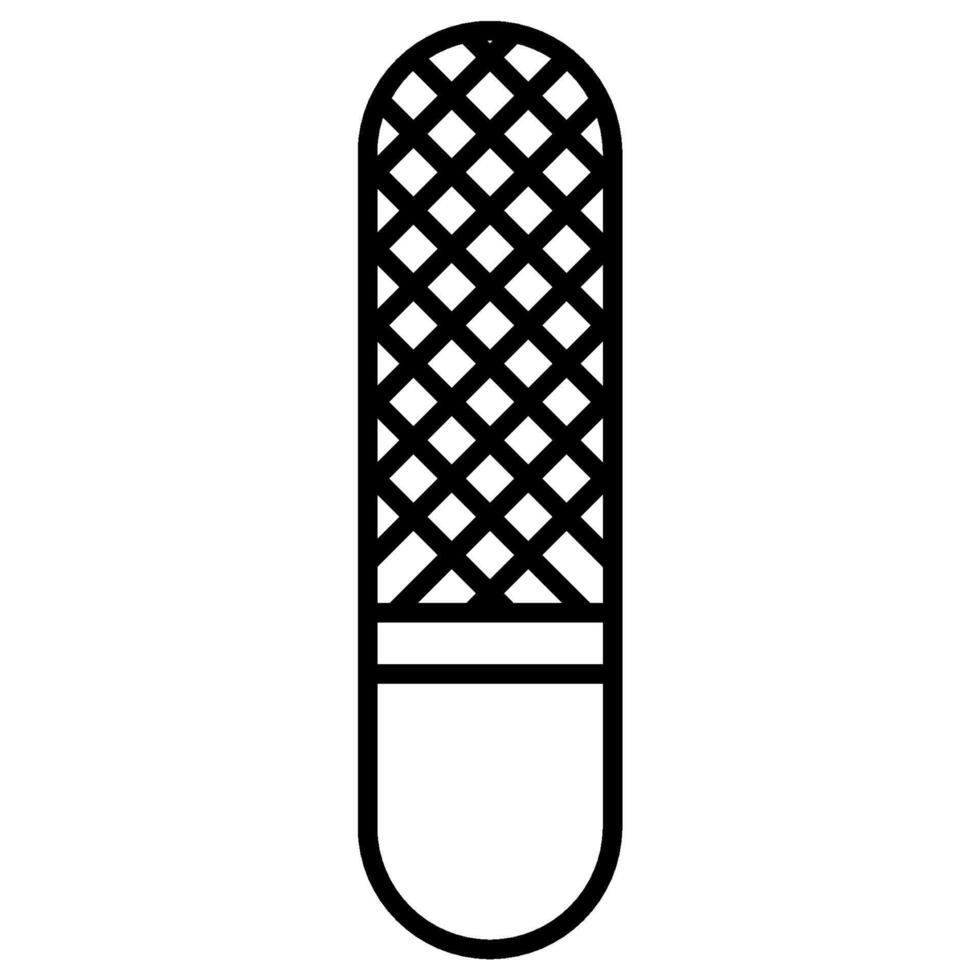 Nail file outline icon vector