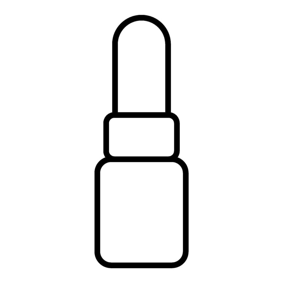 Lipstick outline icon vector