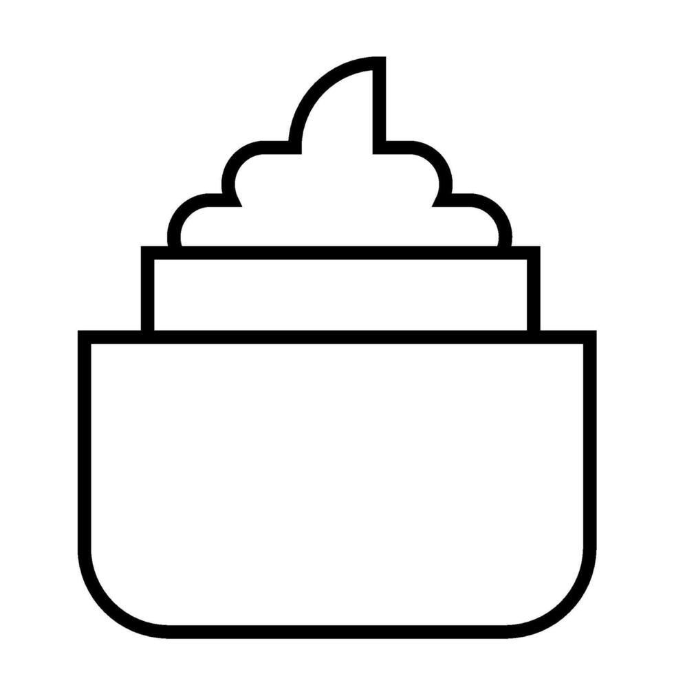 Cream outline icon vector