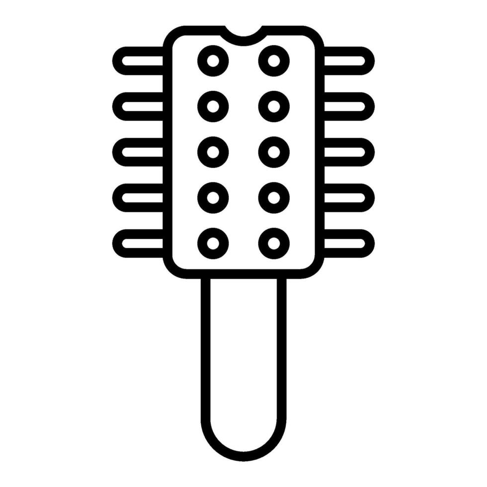 comb outline icon style vector