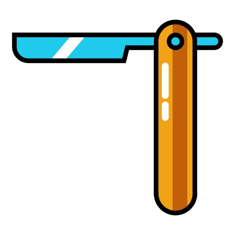 Straight razor isolated on white vector