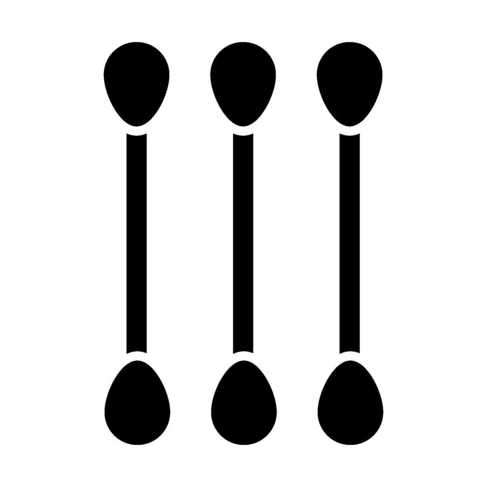 Cotton Buds solid icon vector