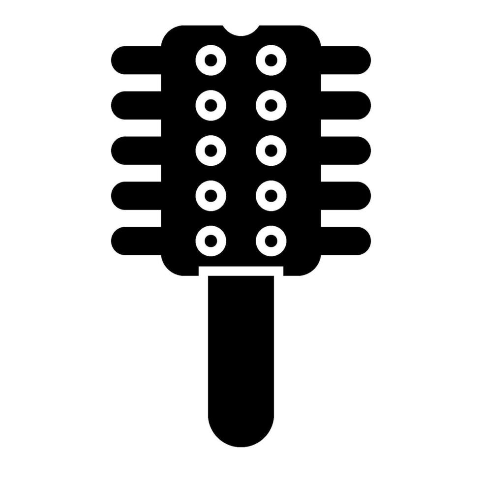 comb icon in solid style vector