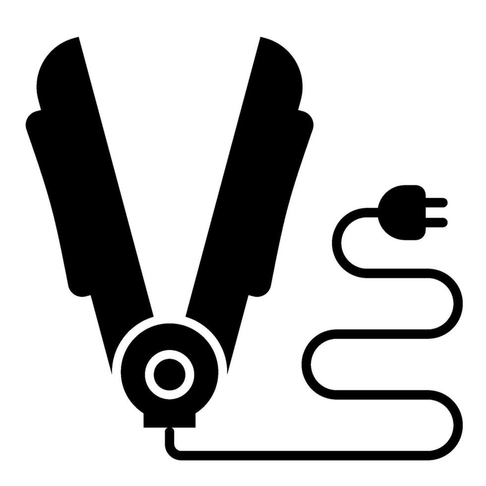 Hair Straightener solid icon vector