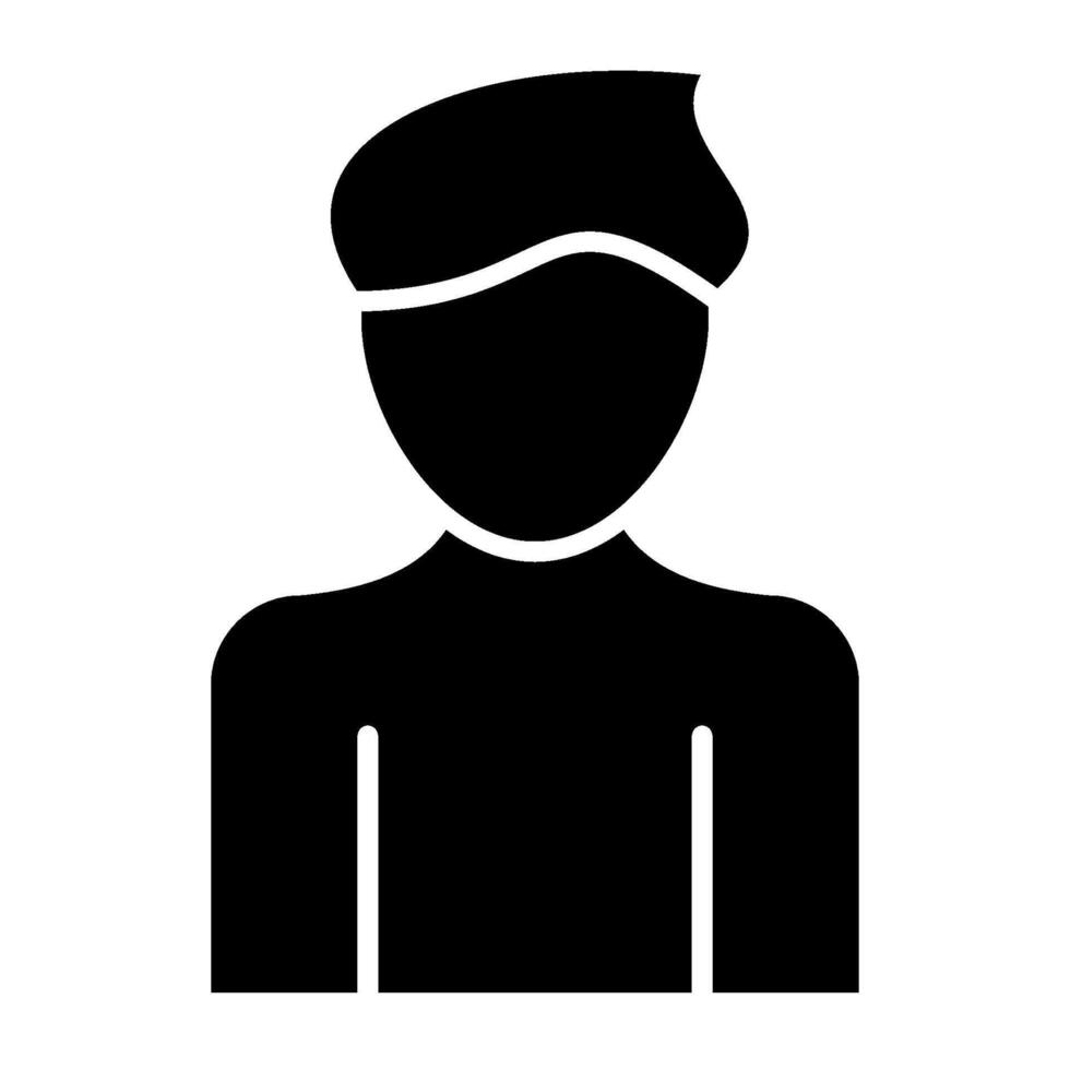 Avatar hairstyles solid icon vector