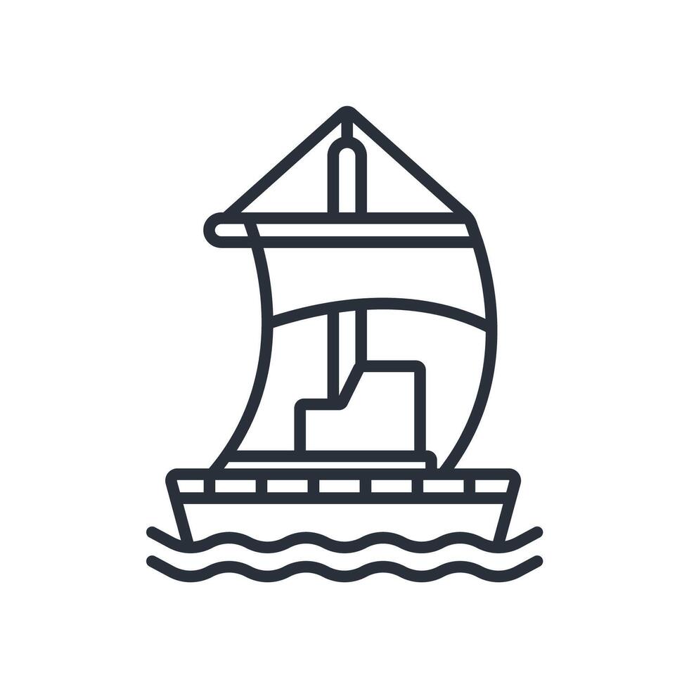 raft icons isolated Flat style design vector