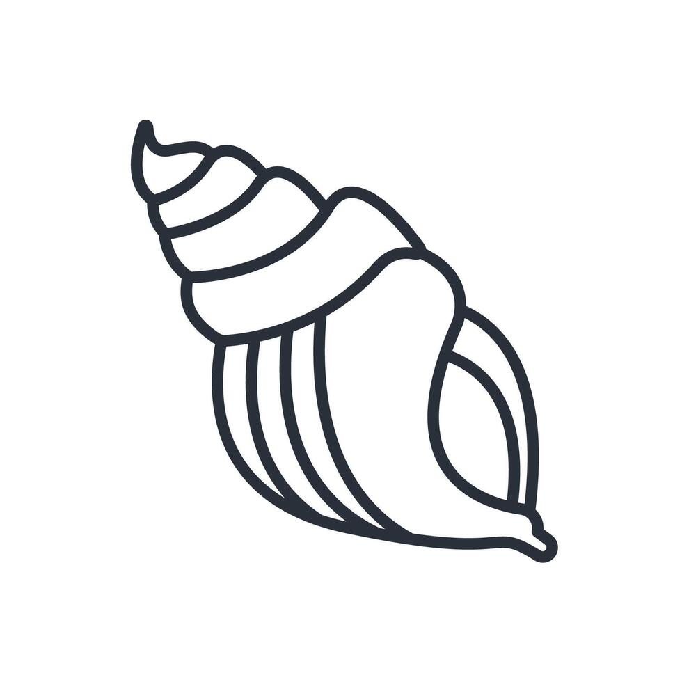 sea snail icons isolated Flat style design vector