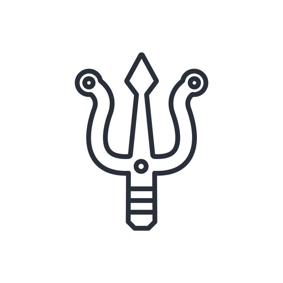 trident icons isolated Flat style design vector