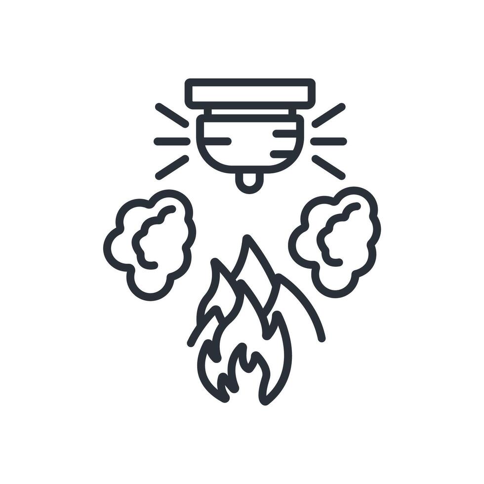 fire sensor icons icons isolated vector