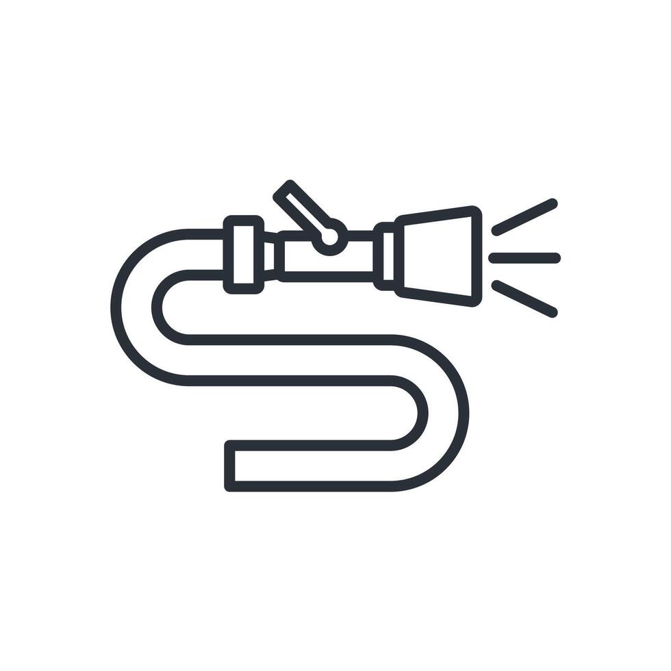 fire hose icons isolated Flat style design vector