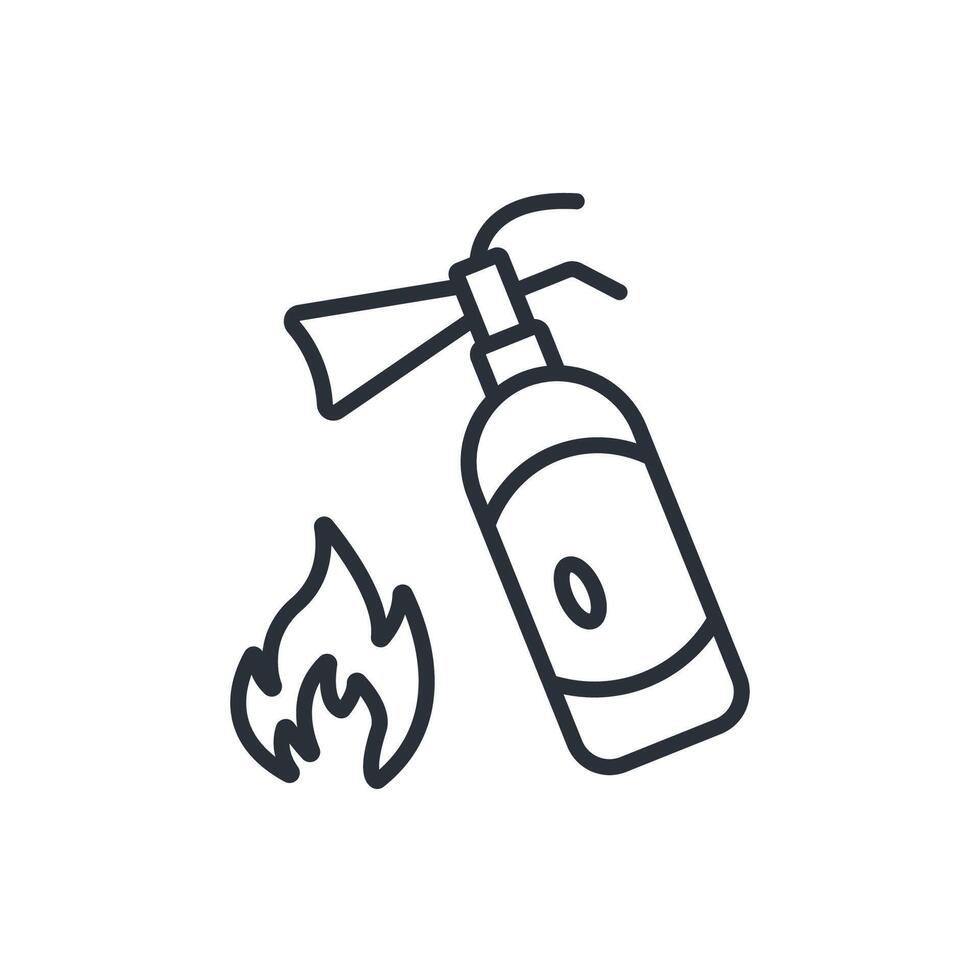 extinguisher icons isolated Flat style design vector