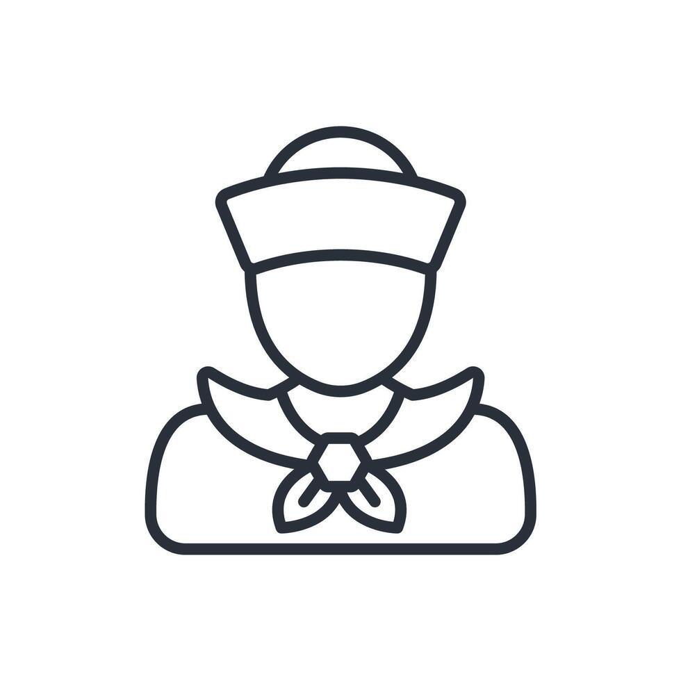 sailor isolated Flat style design vector