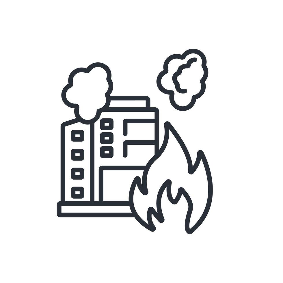 fire wall icons isolated vector
